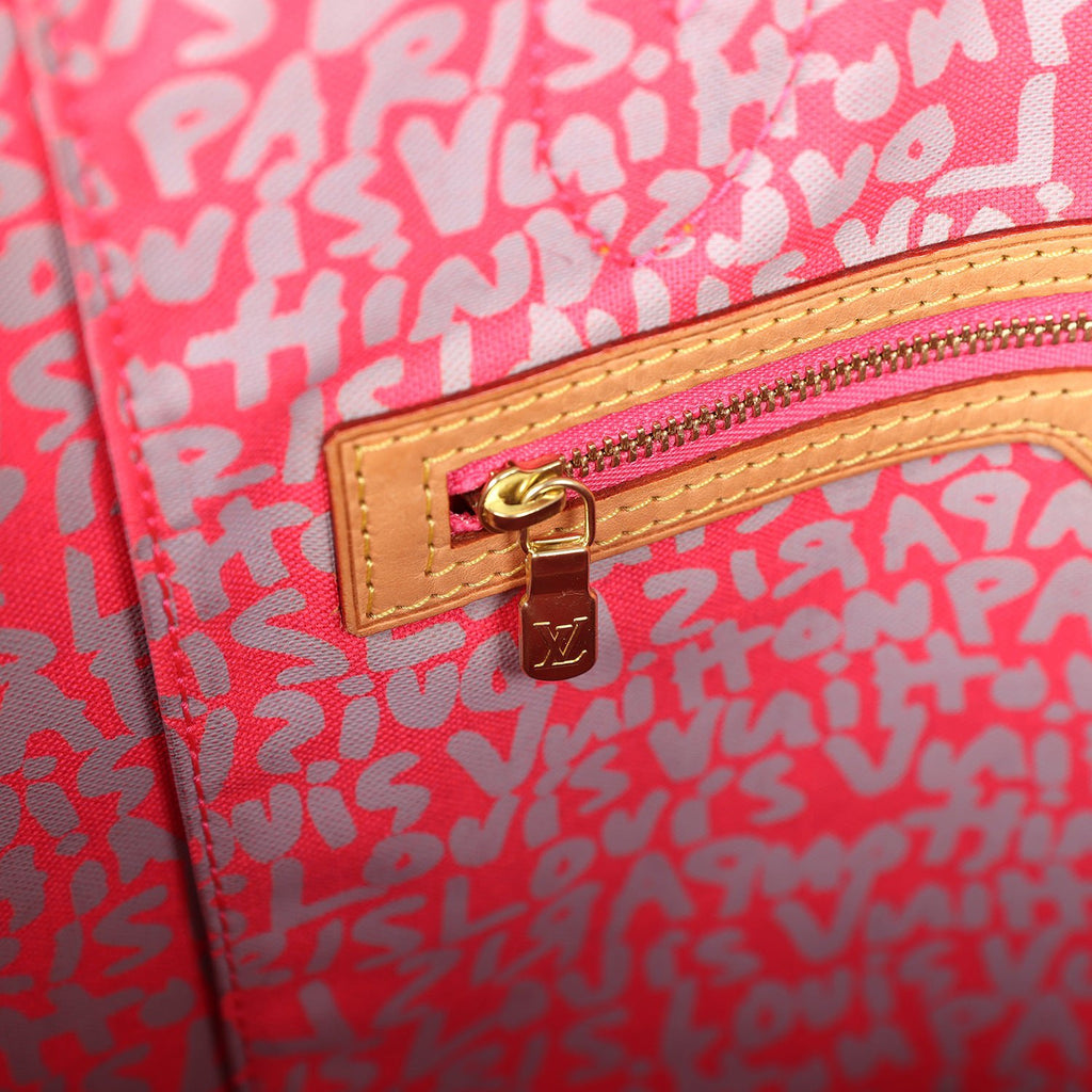 Pre-owned Louis Vuitton X Stephen Sprouse Neverfull GM Fuchsia Pink Monogram Graffiti Gold Hardware - Image 10