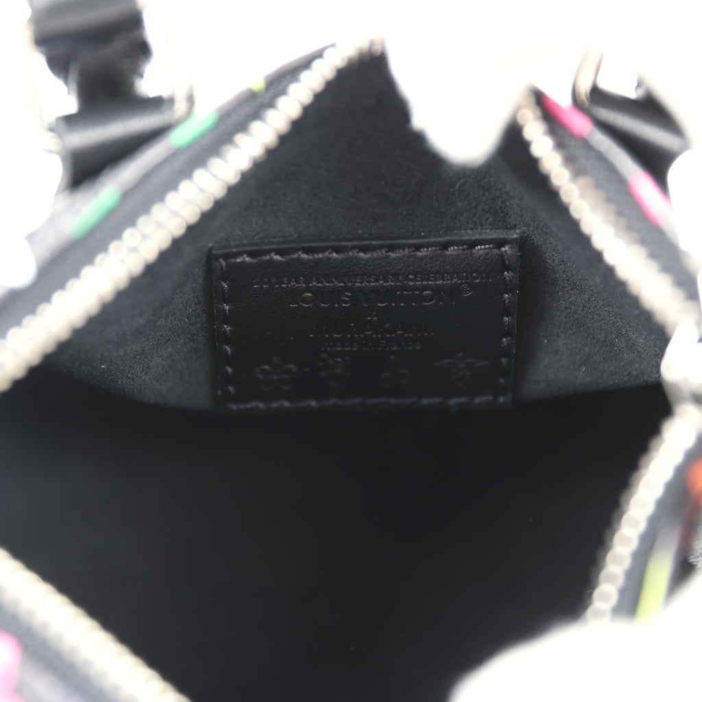 Louis Vuitton X Murakami Nano Speedy Bag Black Multicolor Monogram Gold Hardware - Image 10