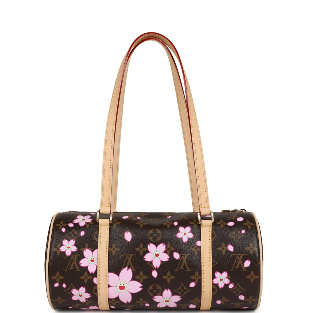 Louis Vuitton X Takashi Murakami Cherry Blossom Papillon Brown and Pink Monogram Gold Hardware - Image 5