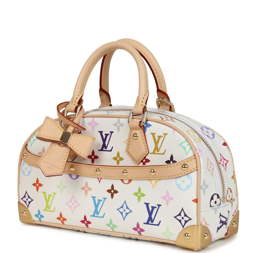 Louis Vuitton X Takashi Murakami East West White Multicolor Monogram Gold Hardware - Image 6