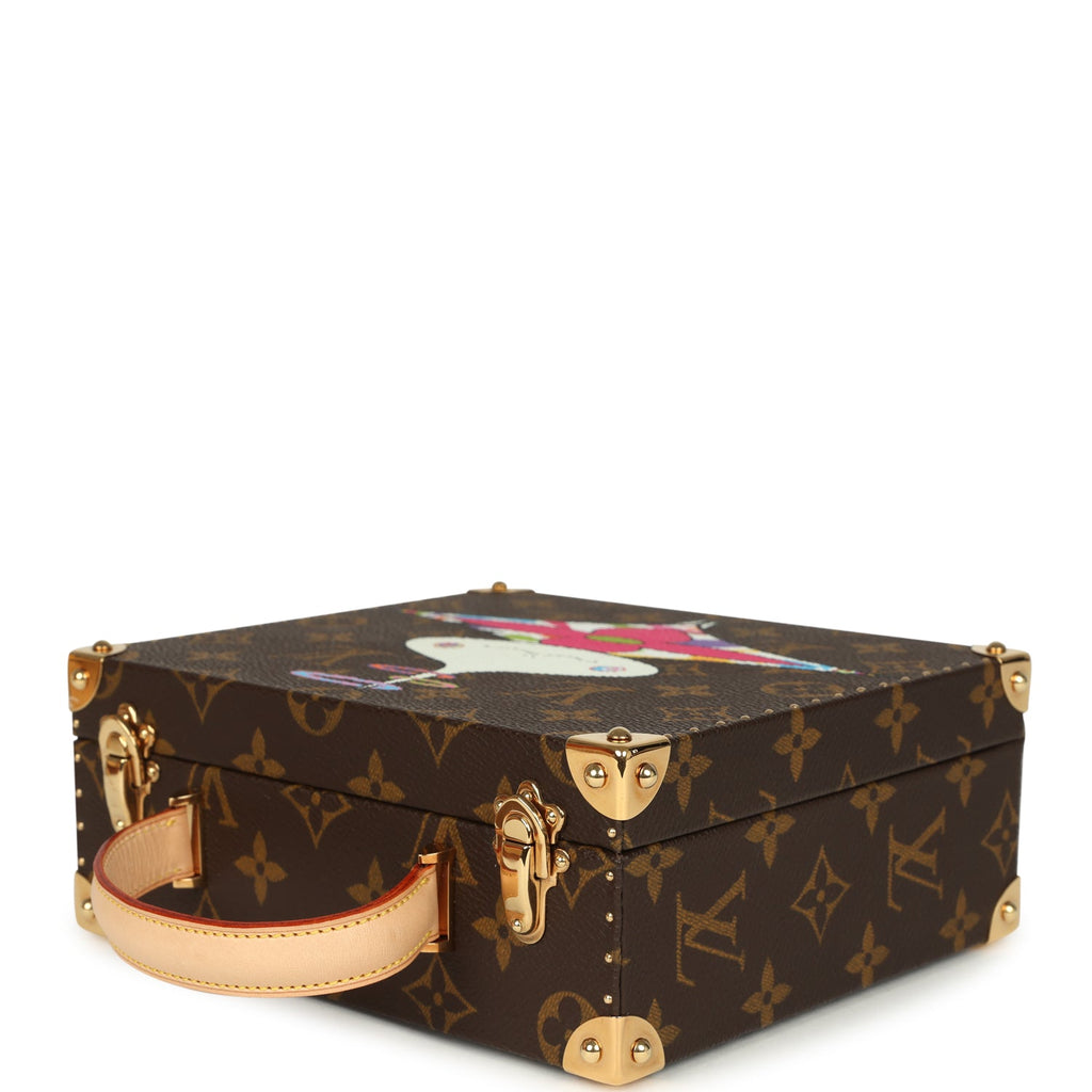 Vintage Louis Vuitton x Takashi Murakami Onion Head Jewelry Trunk Brown Multi Monogram Brass Hardware - Image 4