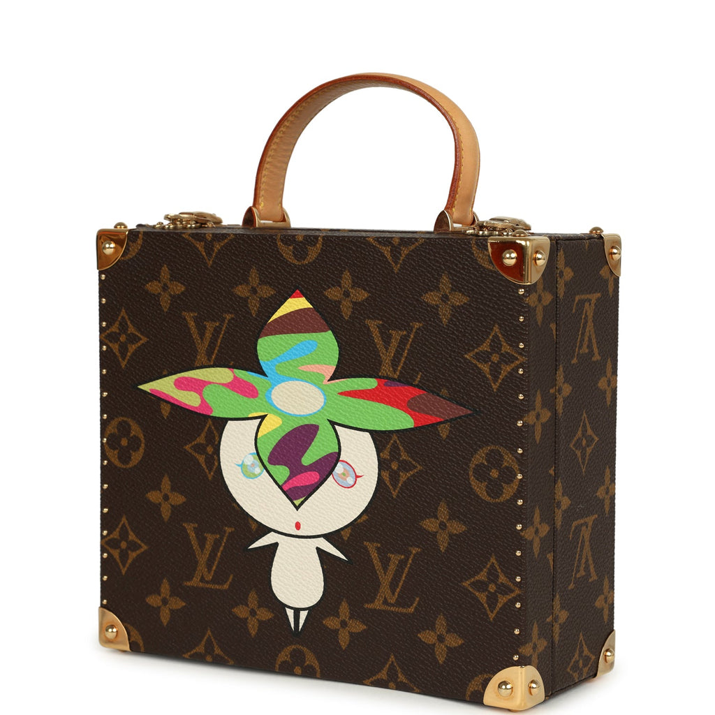 Vintage Louis Vuitton x Takashi Murakami Flower Head Jewelry Trunk Brown Multi Monogram Brass Hardware - Image 6