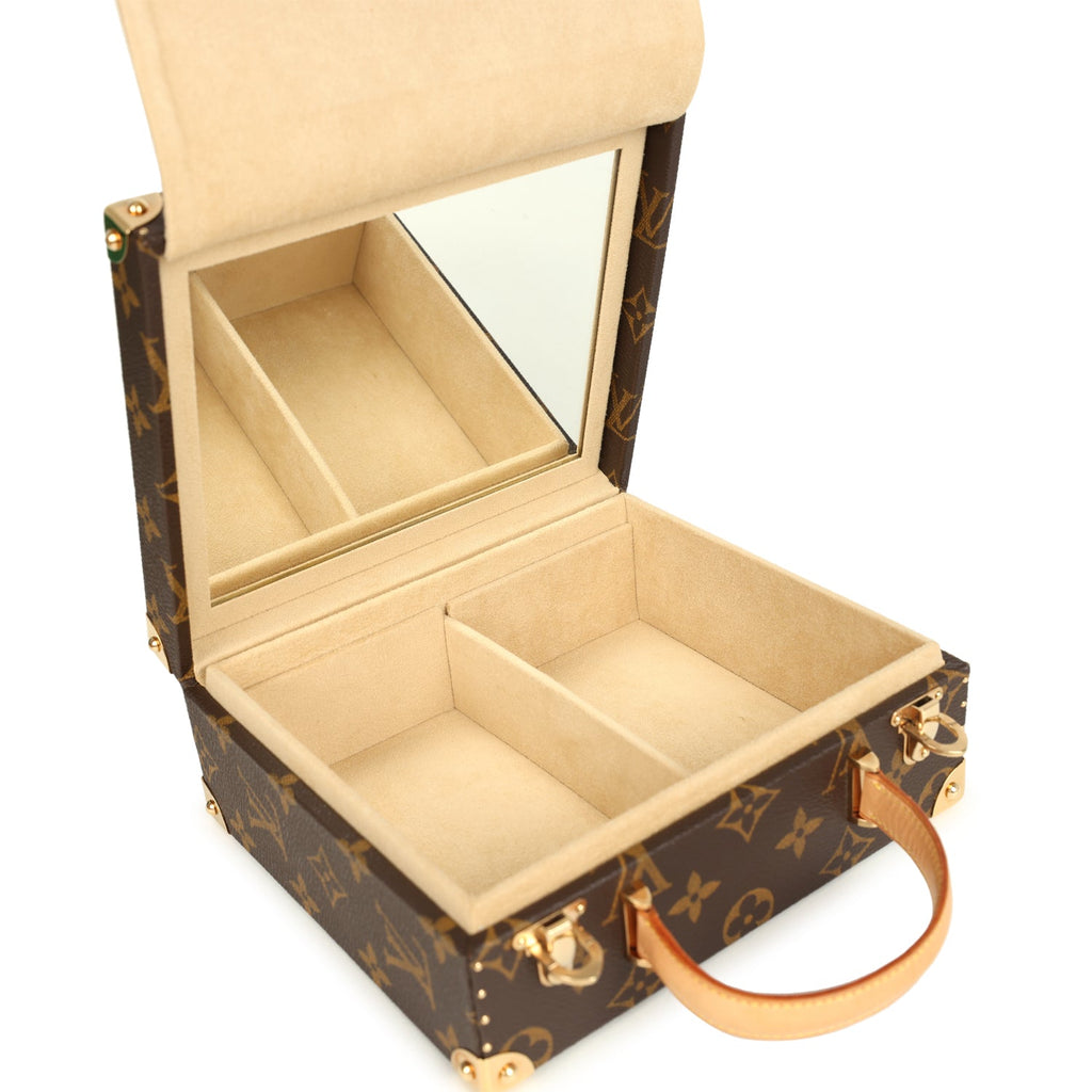 Vintage Louis Vuitton x Takashi Murakami Flower Head Jewelry Trunk Brown Multi Monogram Brass Hardware - Image 10