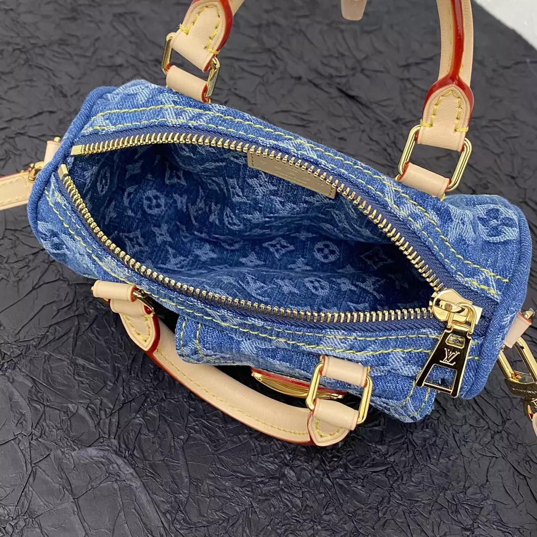 LV Nano Speedy Monogram Denim Blue - Repbags.ru - Image 10