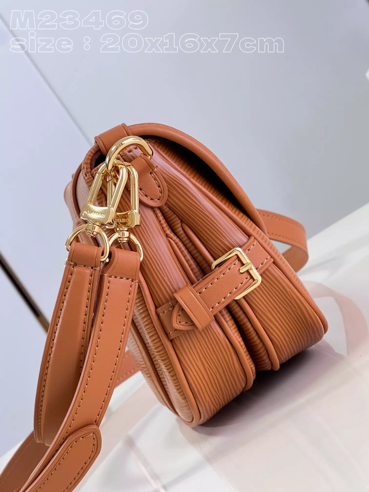 LV Saumur BB Cognac Brown Leather - Repbags.ru - Image 5