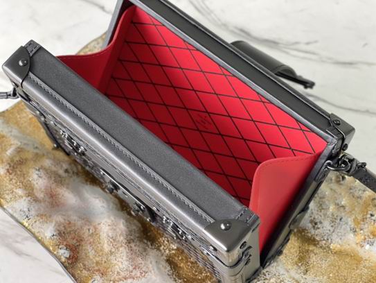 Louis Vuitton Petite Malle Black Red - Image 11