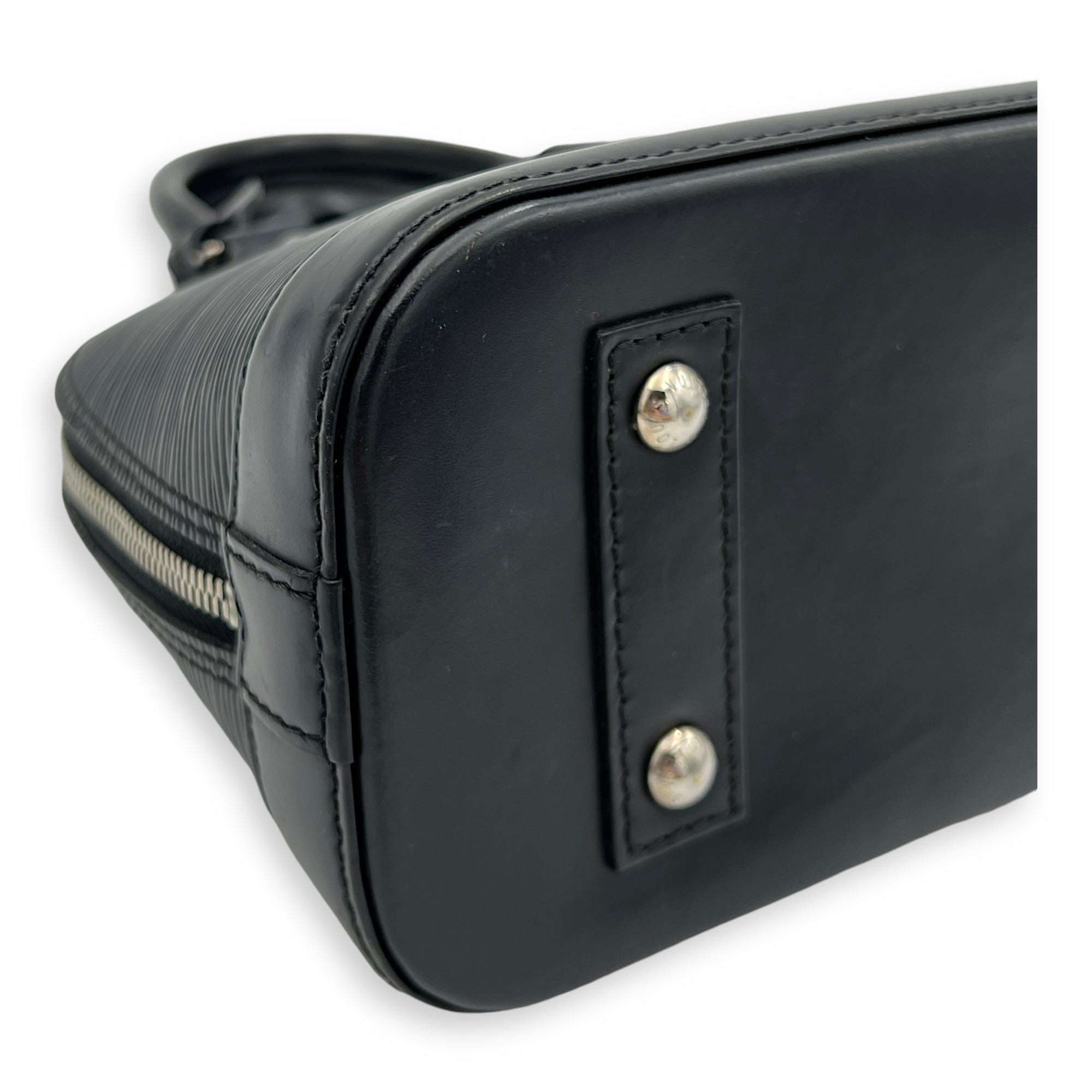 Alma Top Handle Bag BB Black in Epi Leather, Silver hardware - Image 10