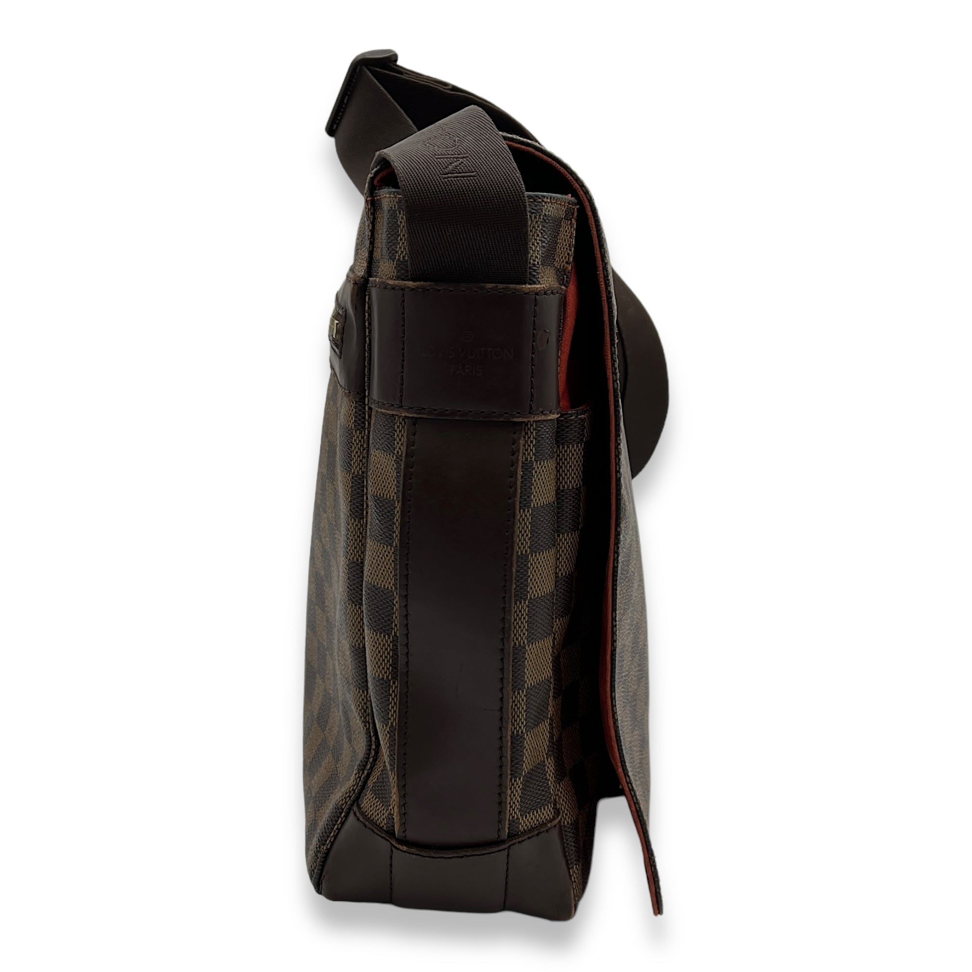 Bastille Messenger Bag Damier Ebene in Coated Canvas, Gold hardware - Image 5