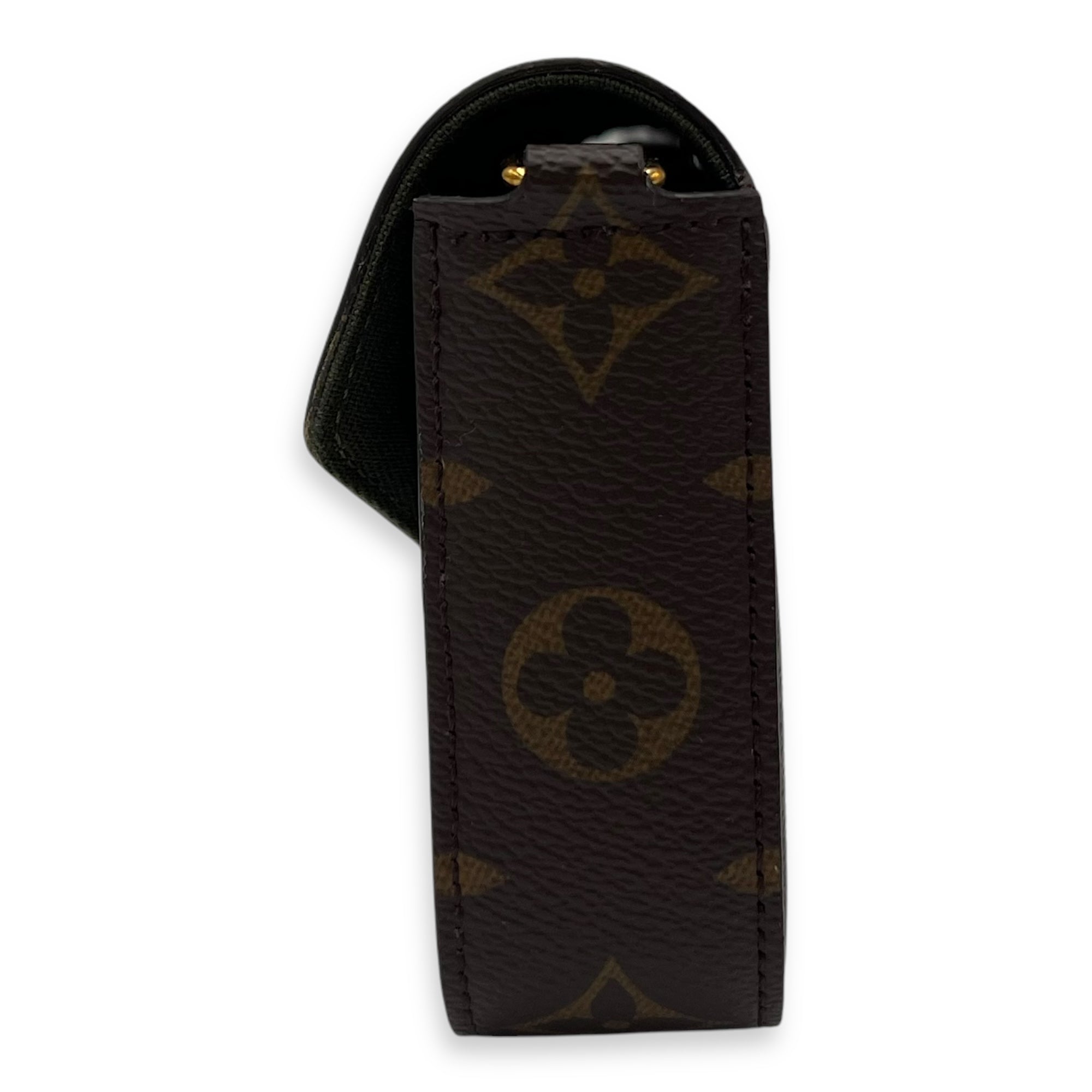 Felicie Strap and Go Brown Crossbody Bag in Monogram Coated Canvas, Gold hardware - Image 4