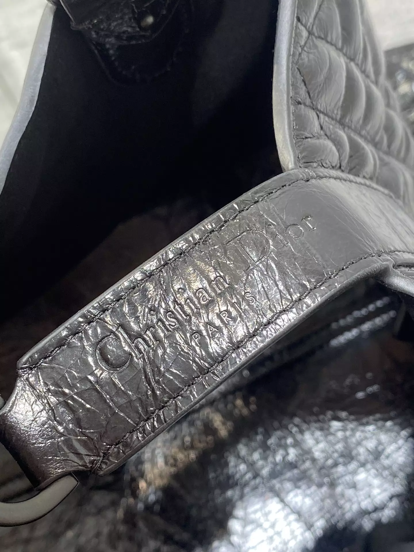 Dior Toujours Bag Black Macrocannage Crinkled - Repbags.ru - Image 10