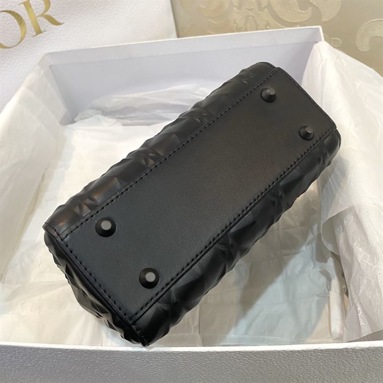 Mini Lady Dior Bag Black Cannage Calfskin - Image 4