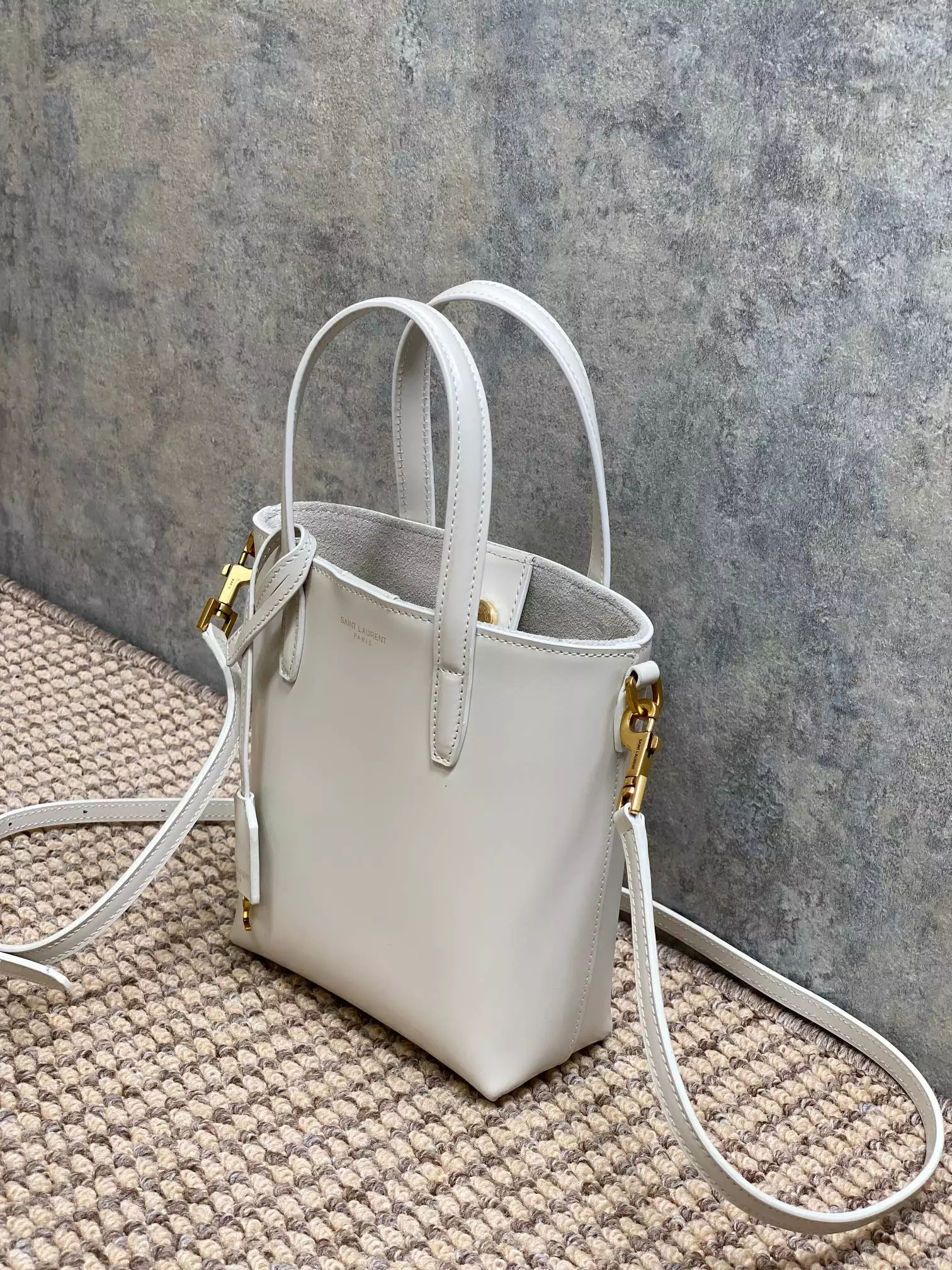 Mini Toy Shopping Saint Laurent in Box Leather - Repbags.ru - Image 7