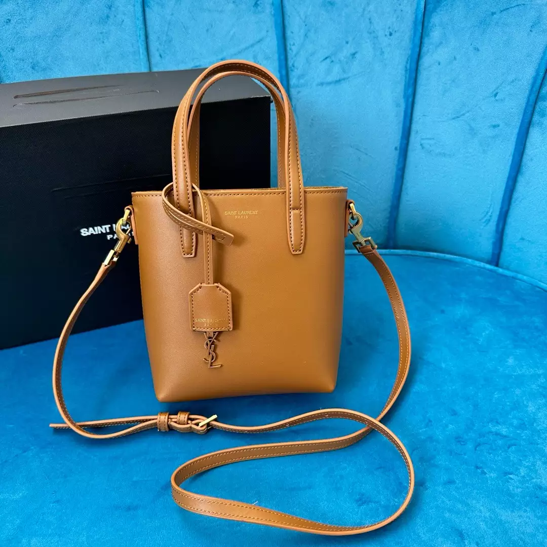 Mini Toy Shopping Saint Laurent in Box Leather - Repbags.ru - Image 3