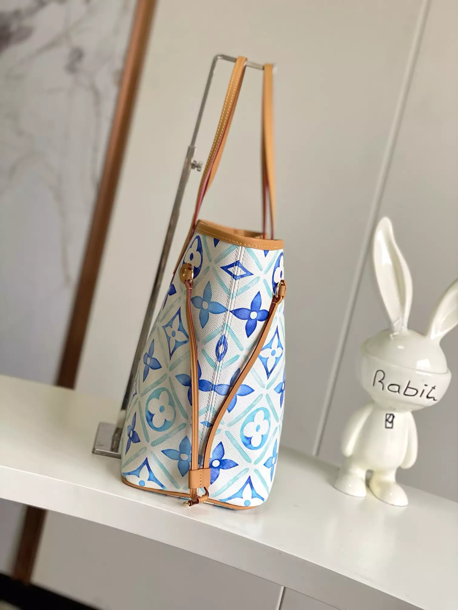 Neverfull MM Lagoon Blue Monogram Tiles Canvas - Repbags.ru - Image 4