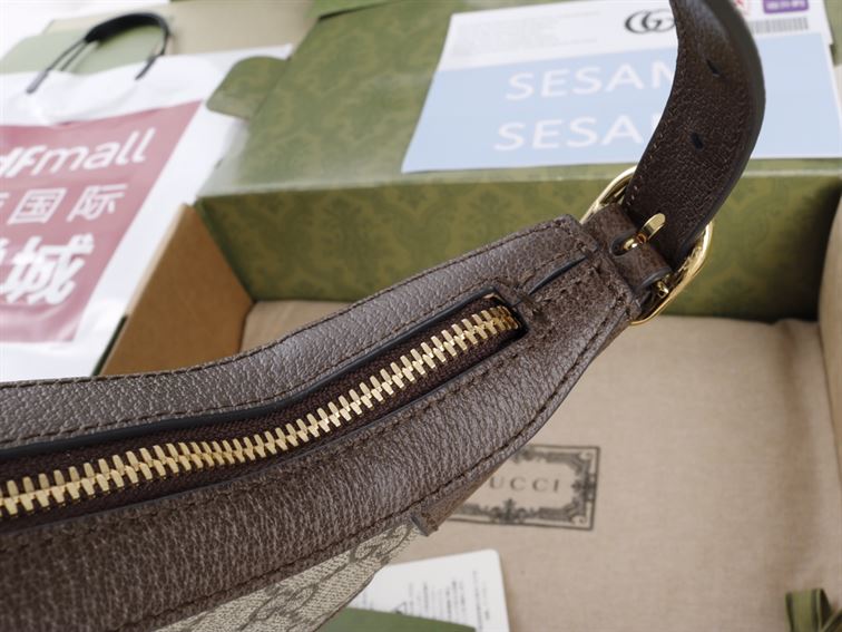 Ophidia GG mini bag with brown leather trim - Image 10