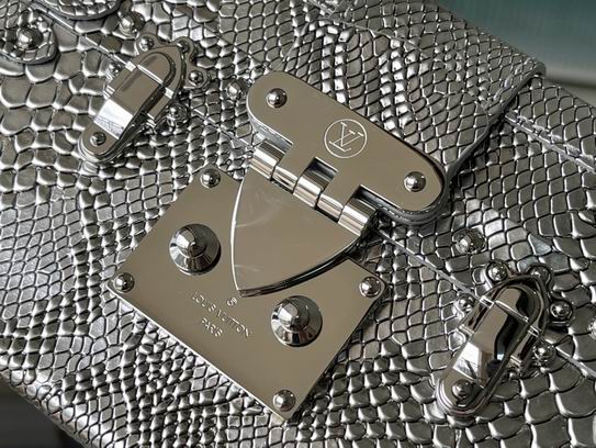 Petite Malle Silver Metallise Froisse - Image 6