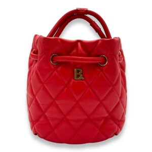Quilted B Shoulder bag in Calfskin, Brushed Gold Hardware