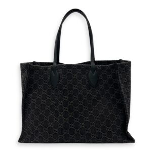 Ophidia Large Grey Tote Bag in Denim