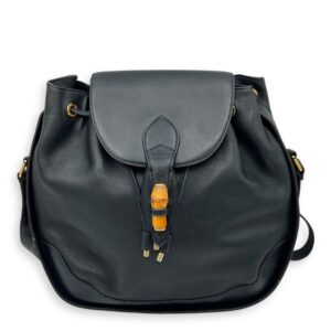 Bamboo Shoulder Bag Blue in Calfskin