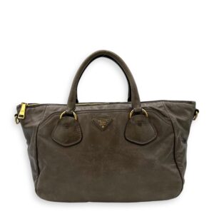 2 way bag Top Handle Bag Brown in Calfskin, Gold hardware