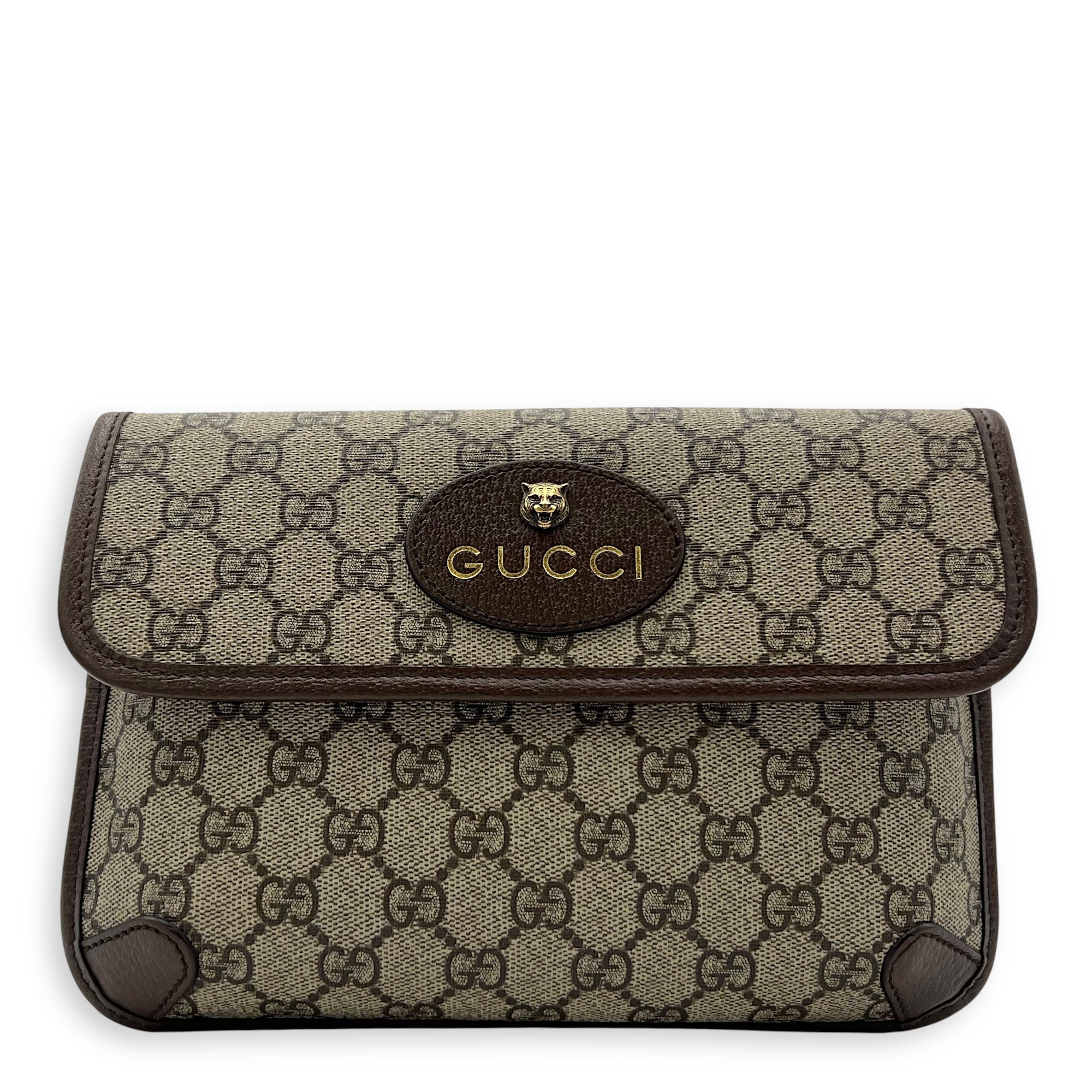 GG Supreme Belt Bag Brown in Coated Canvas, Gold hardware