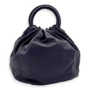 Bounce Top Handle Bag Purple in Calfskin, Silver hardware