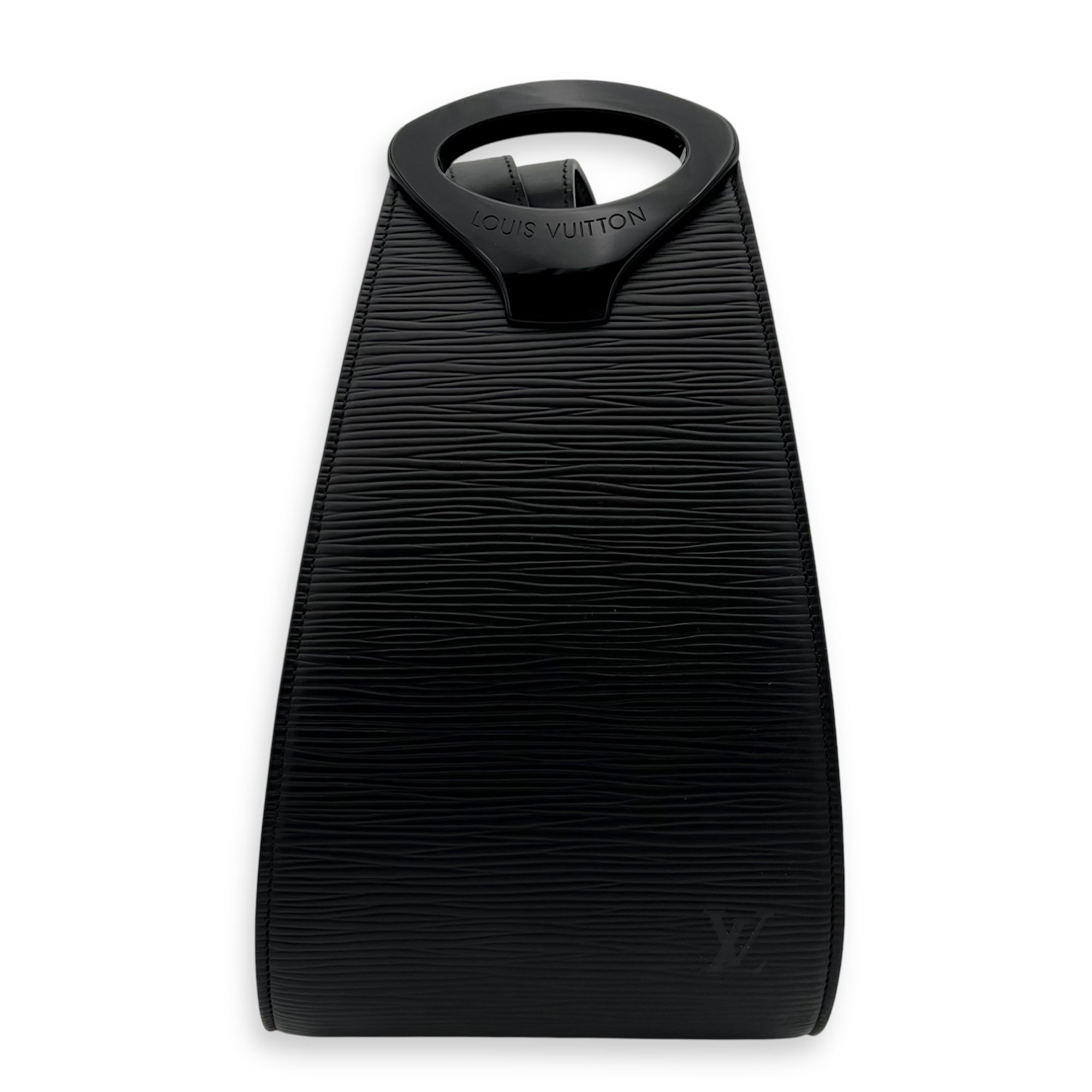 Minuit Crossbody Bag Black in Epi Leather, Enamel hardware