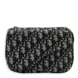 Oblique Belt Bag Blue in Jacquard, Silver hardware