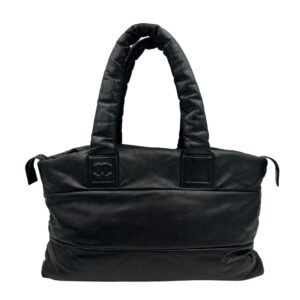 Coco Cocoon Shoulder Bag Black in Calfskin, Silver hardware