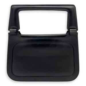 Vintage Top Handle Bag Black in Calfskin, Silver hardware