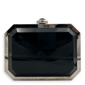 Minaudiere Plexiglass Vanity Crossbody Bag Black in Others, Silver hardware