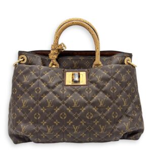 Etoile Exotique Top Handle Bag GM Brown in Monogram Coated Canvas, Gold hardware
