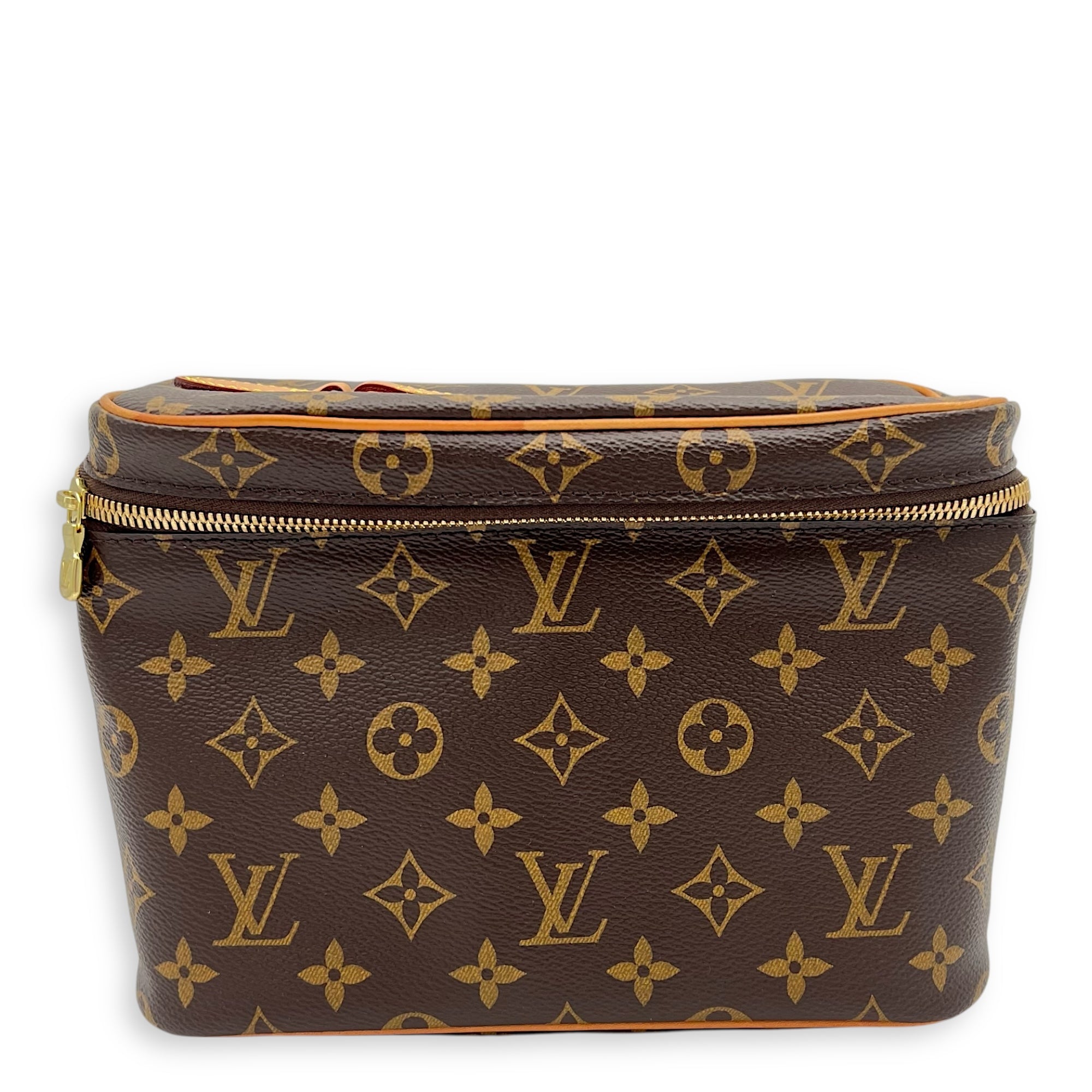 Nice BB Brown Vanity Bag in Monogram Coated Canvas, Gold hardware