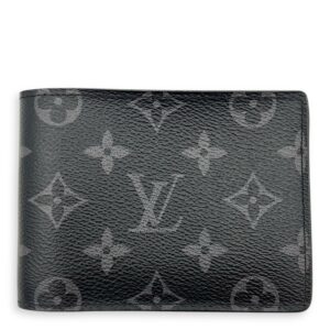 Multiple Wallet Black in Monogram Coated Canvas