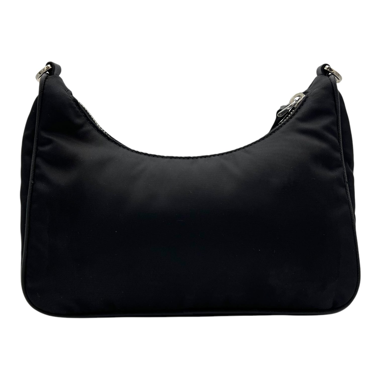 Re-Nylon Crossbody Bag Black in Re-Nylon, Silver hardware - Image 3