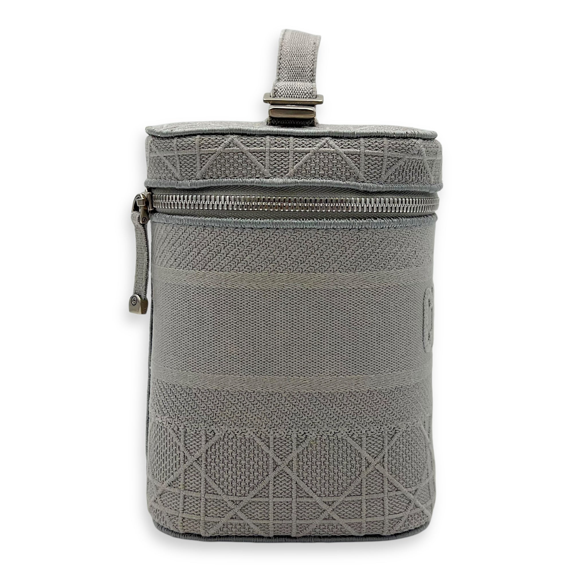 D-Lite Vanity Top Handle Bag Grey in Canvas, Silver hardware - Image 4