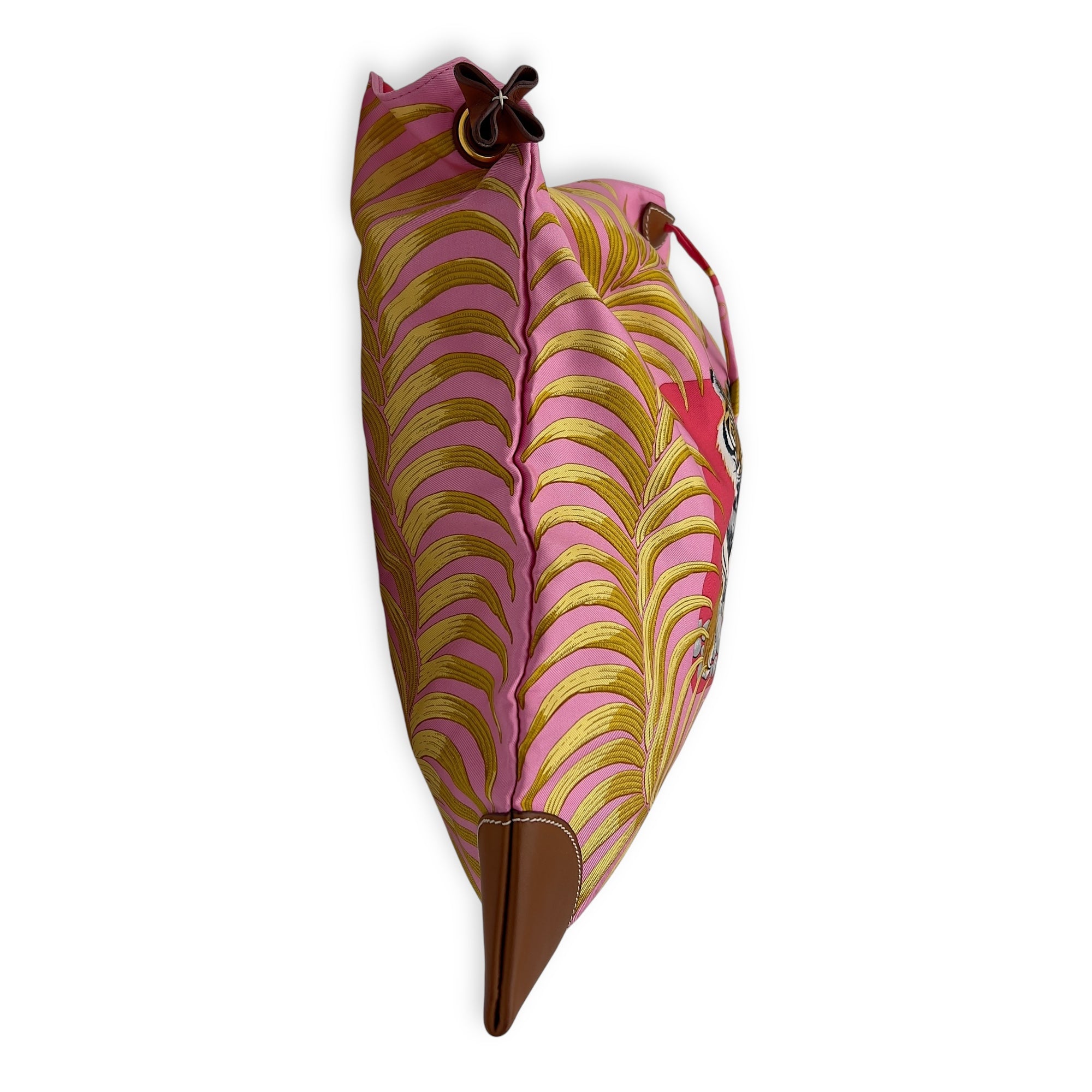 Silky City Multi-colour Tote Bag in Silk, Gold hardware - Image 6