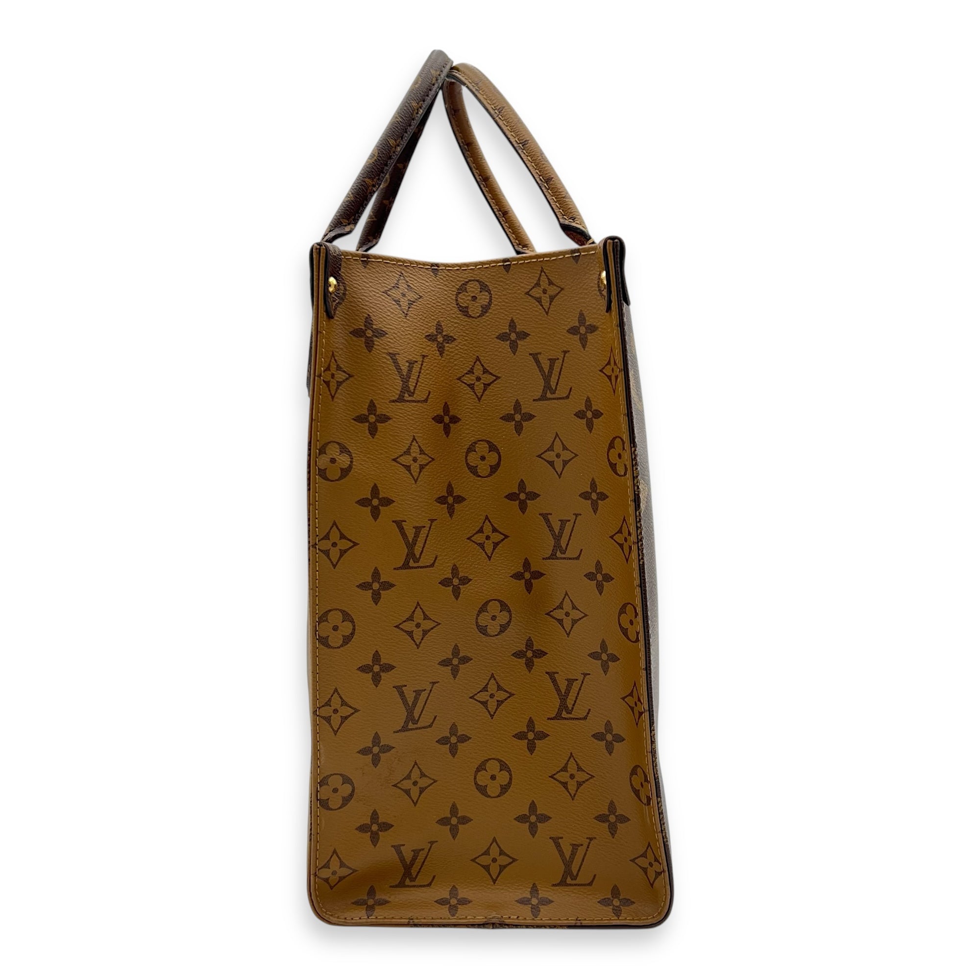 OnTheGo Tote Bag GM Brown in Monogram Coated Canvas, Gold hardware - Image 5