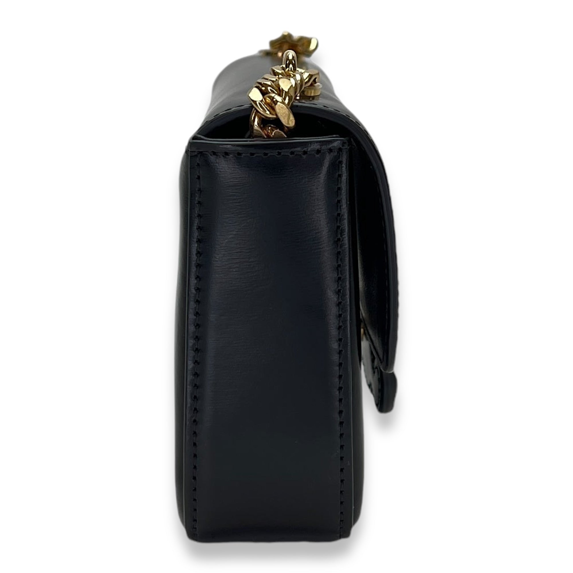 Triomphe Shoulder Bag Black in Calfskin , Gold Hardware - Image 5