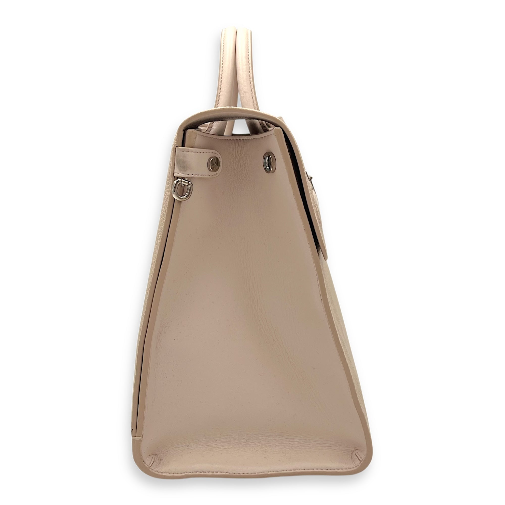 Diorever Top Handle Bag Pink in Calfskin, Silver hardware - Image 5