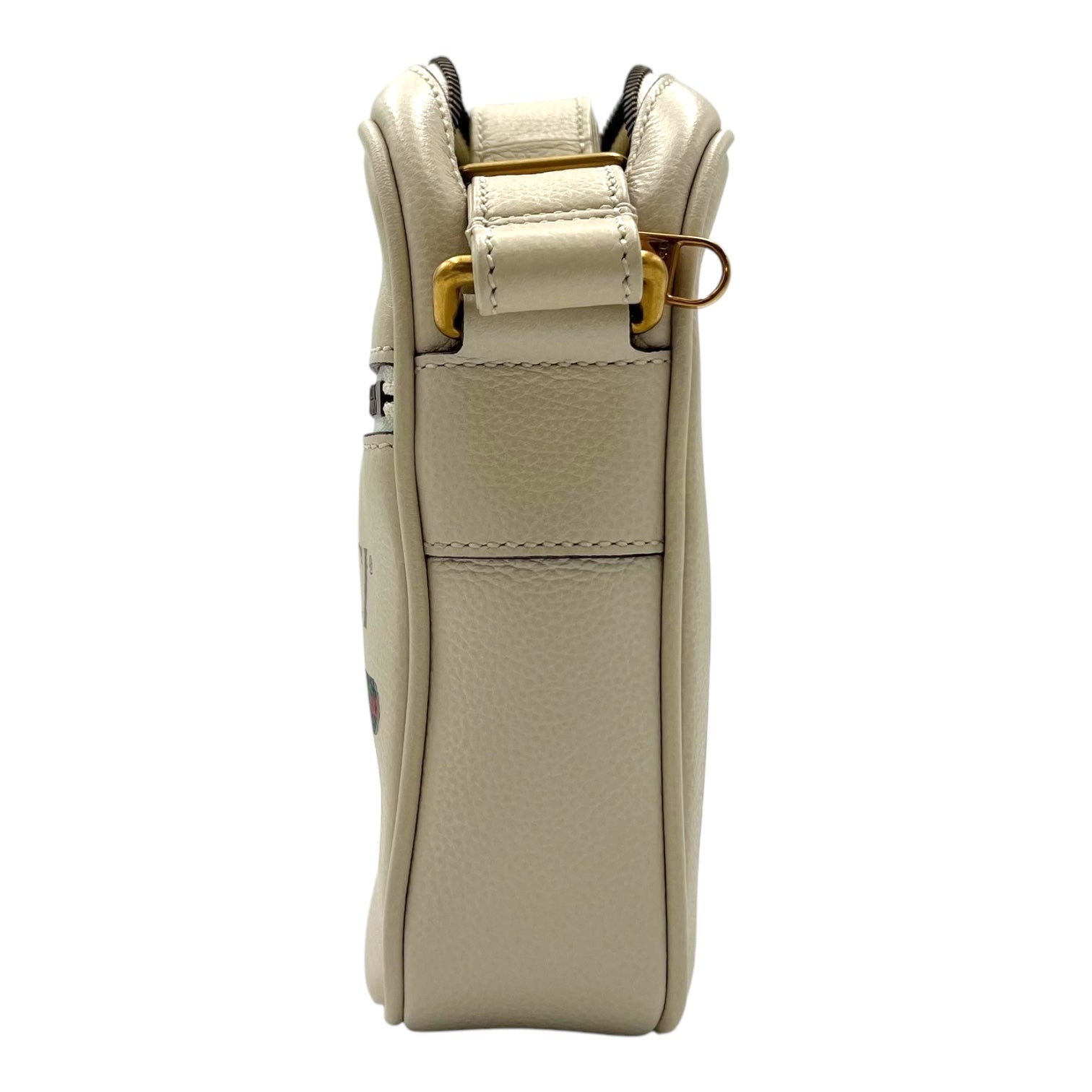 Logo Shoulder Bag White in Calfskin, Gold hardware - Image 5