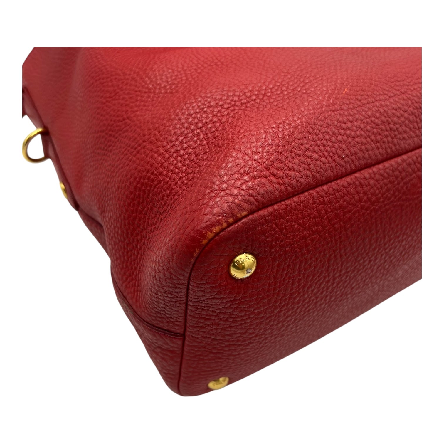 Logo Top Handle Bag Red in Calfskin, Gold hardware - Image 12