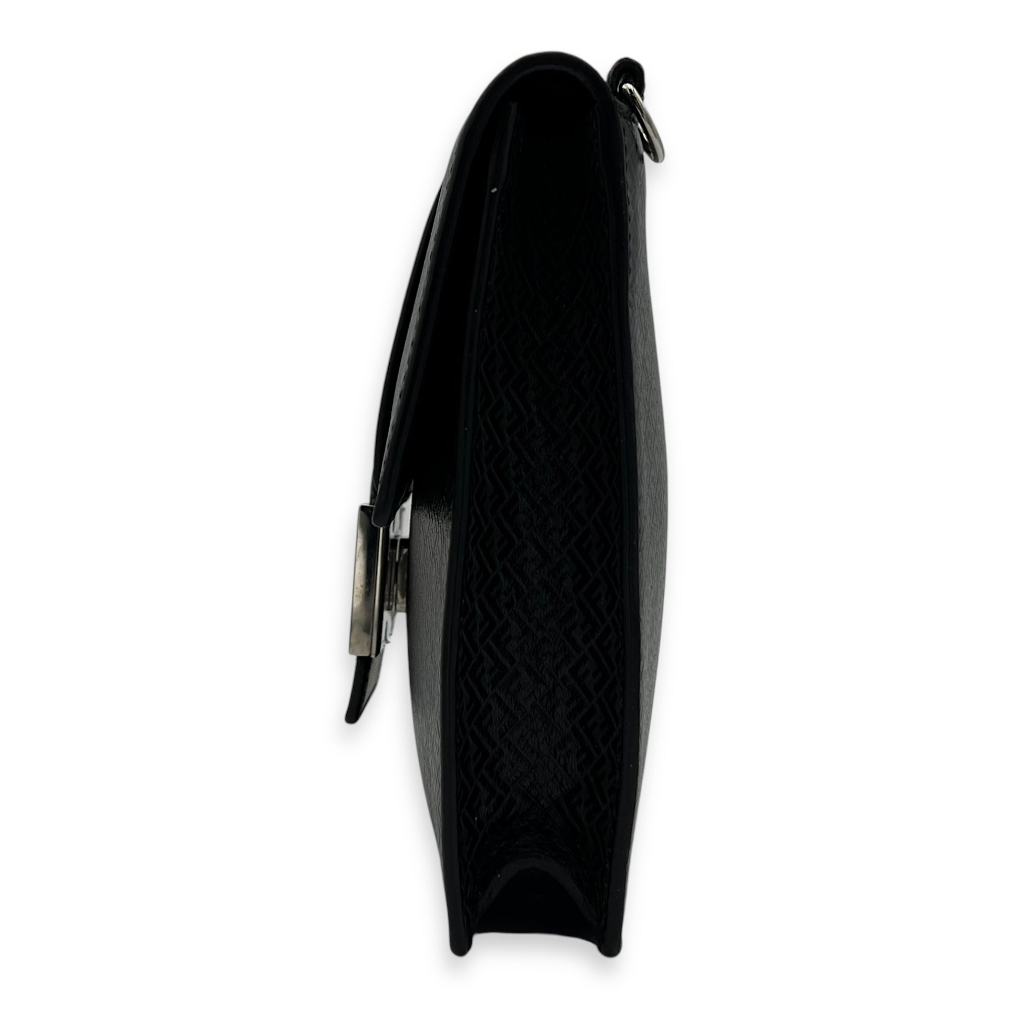 Baguette Crossbody Bag Grey in Calfskin, Silver hardware - Image 5