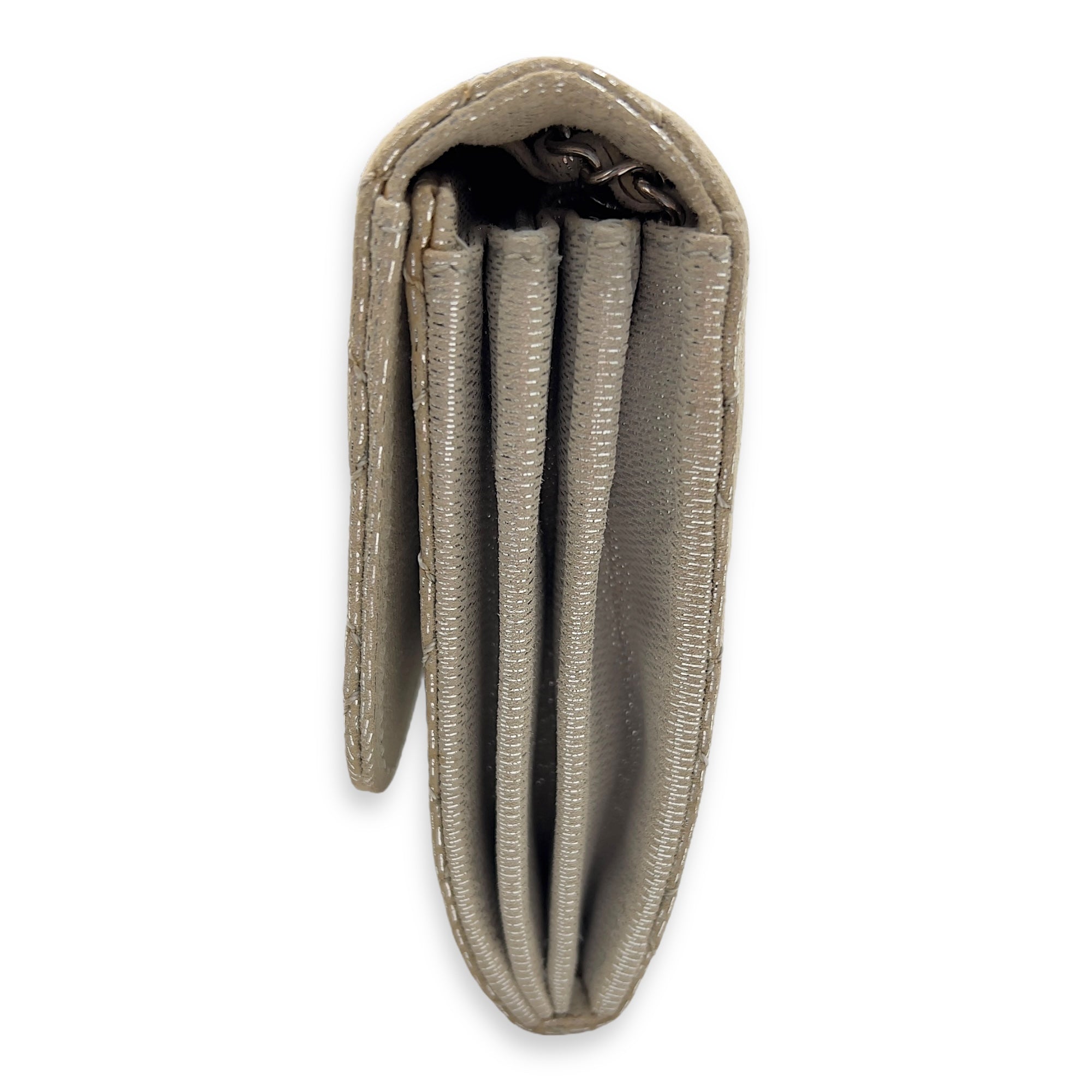 CC Silver Wallet On Chain in Jersey, Silver hardware - Image 5