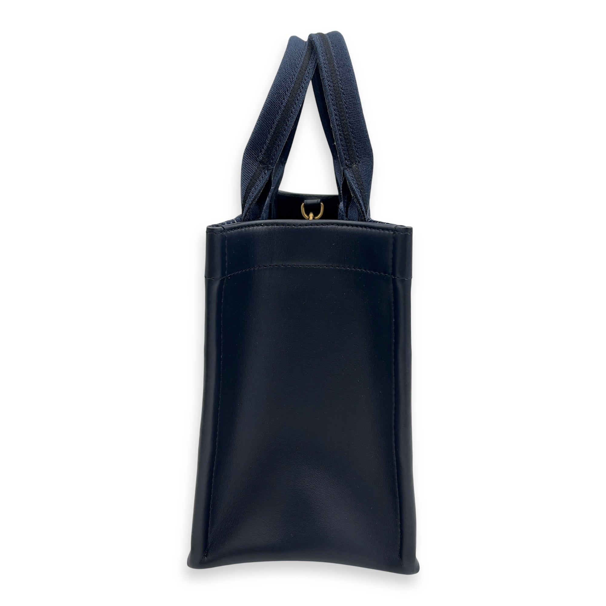 Book Tote Small Blue Top Handle Bag in Denim - Image 5