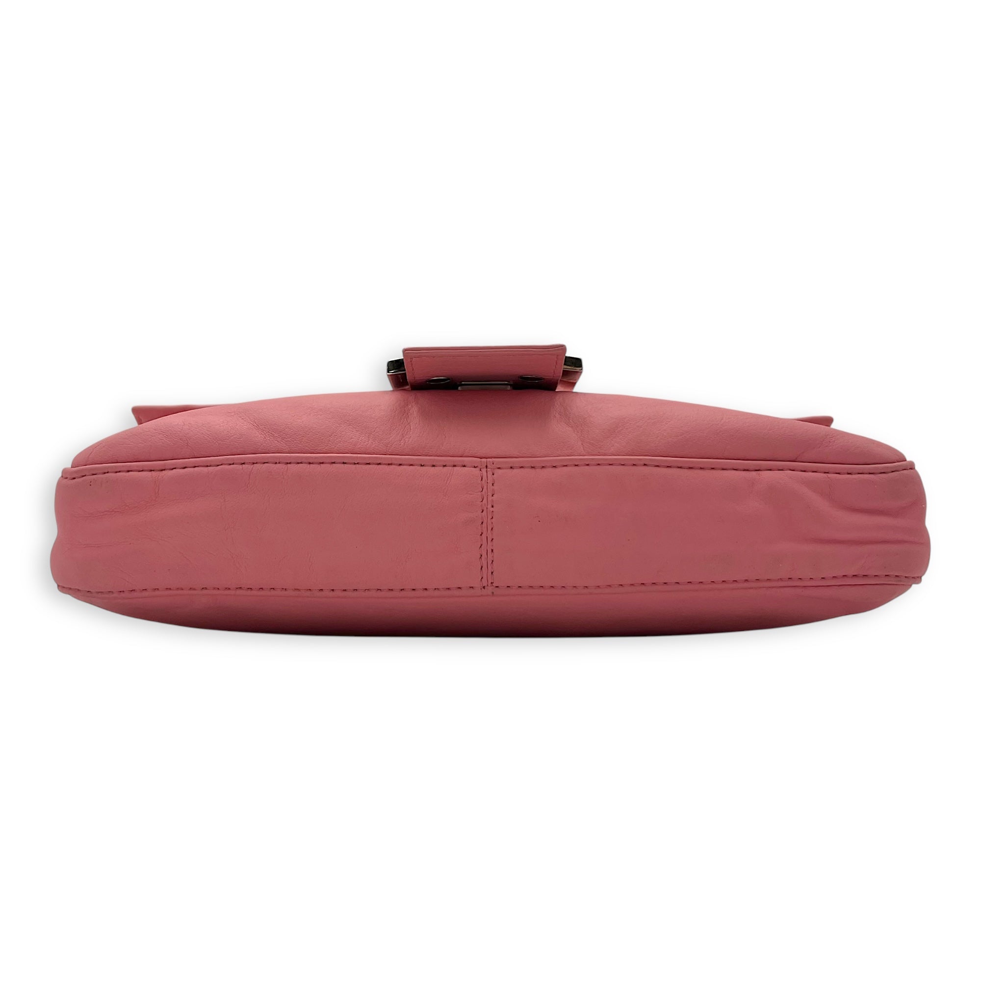 Baguette Shoulder Bag Pink in Calfskin, Silver hardware - Image 6