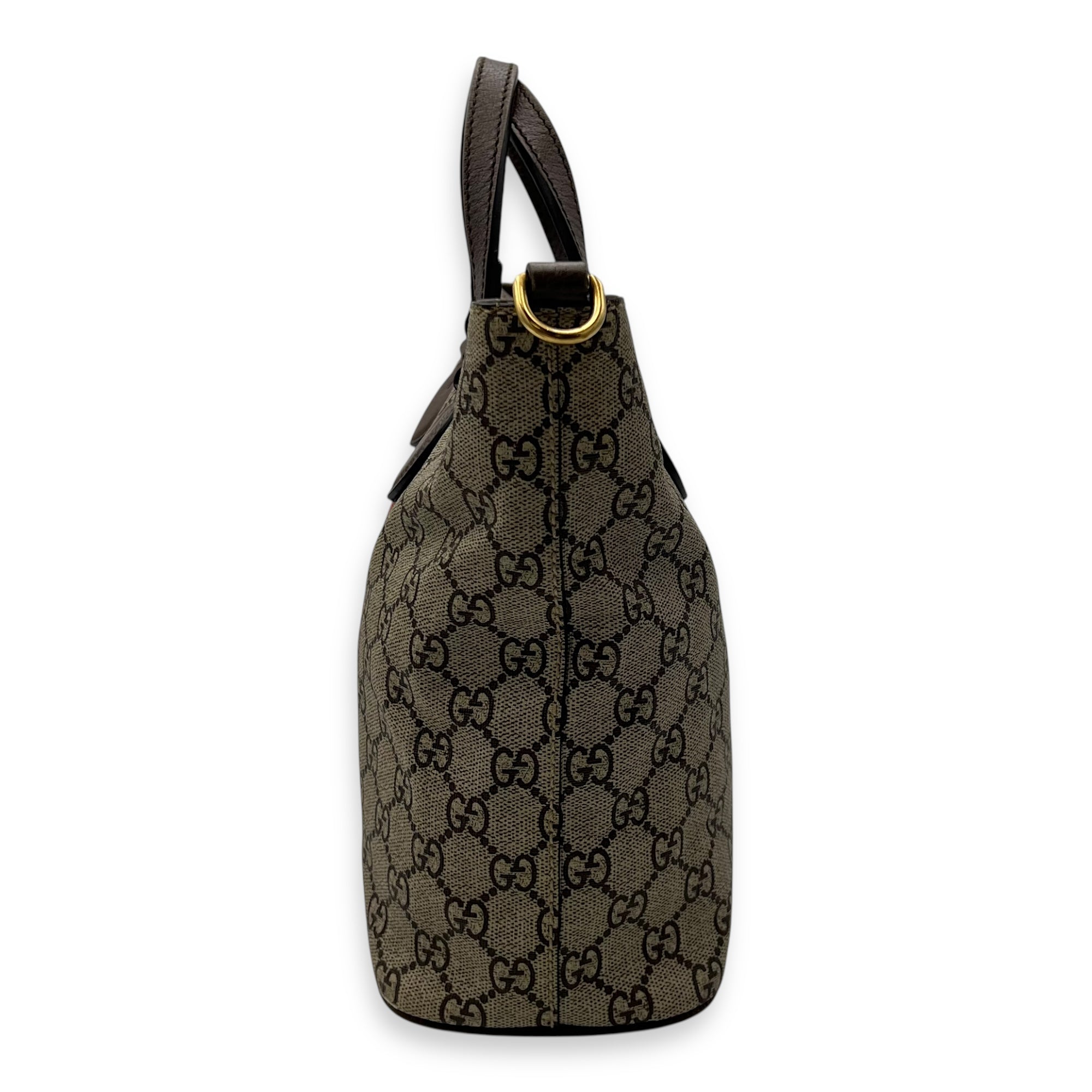 GG Supreme Mystic Cat Grey Duffle Bag in Coated Canvas, Gold hardware - Image 5