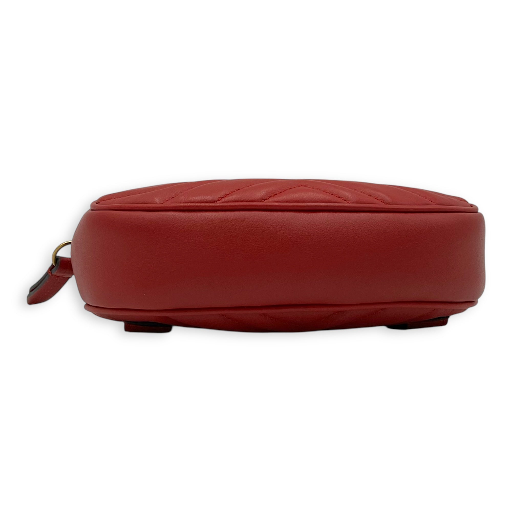 GG Marmont 85cm Red Belt Bag in Calfskin, Gold hardware - Image 6