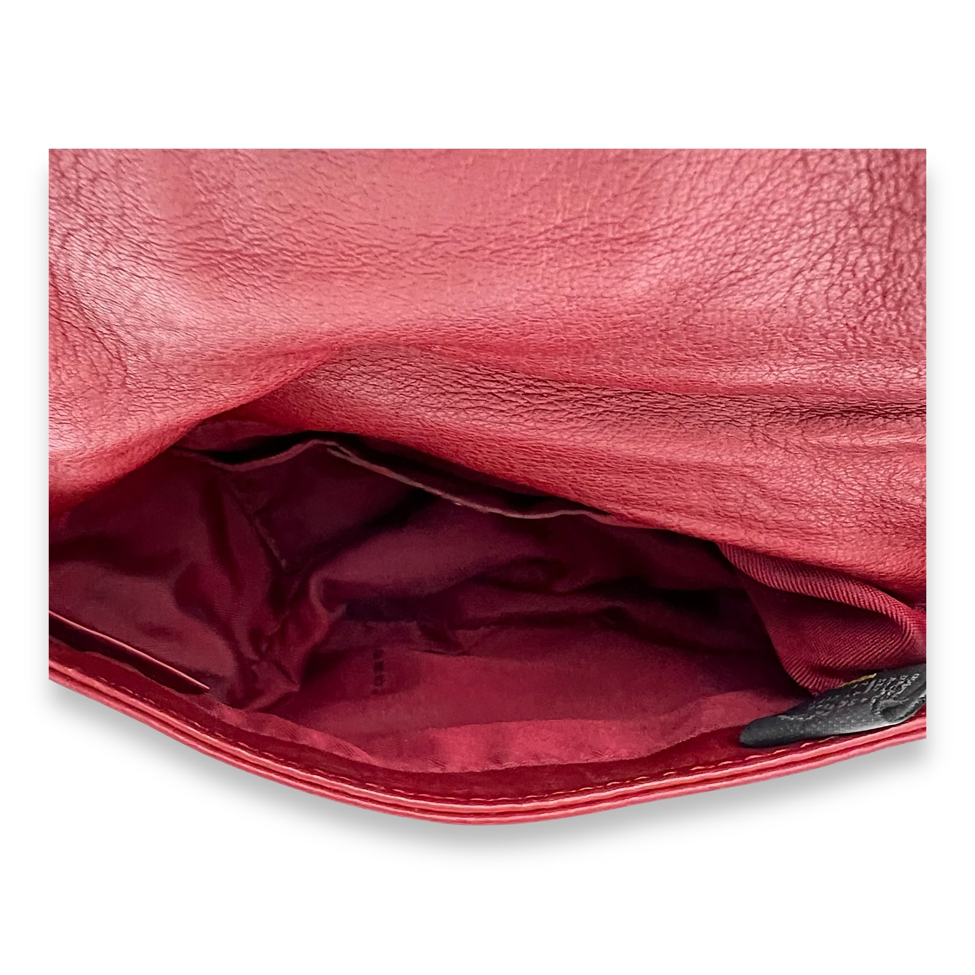 Baguette Shoulder Bag Red in Calfskin, Gold hardware - Image 6