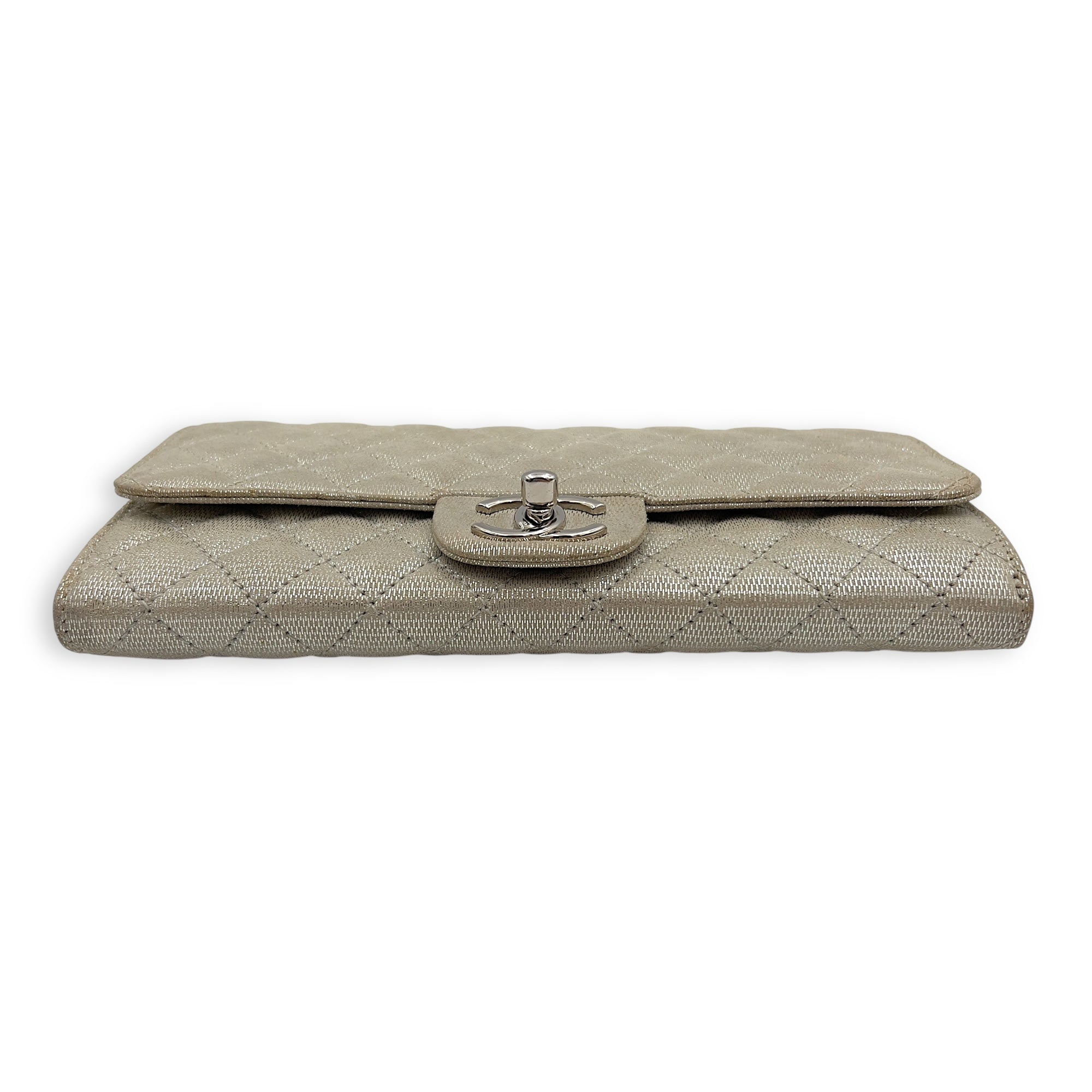 CC Silver Wallet On Chain in Jersey, Silver hardware - Image 4